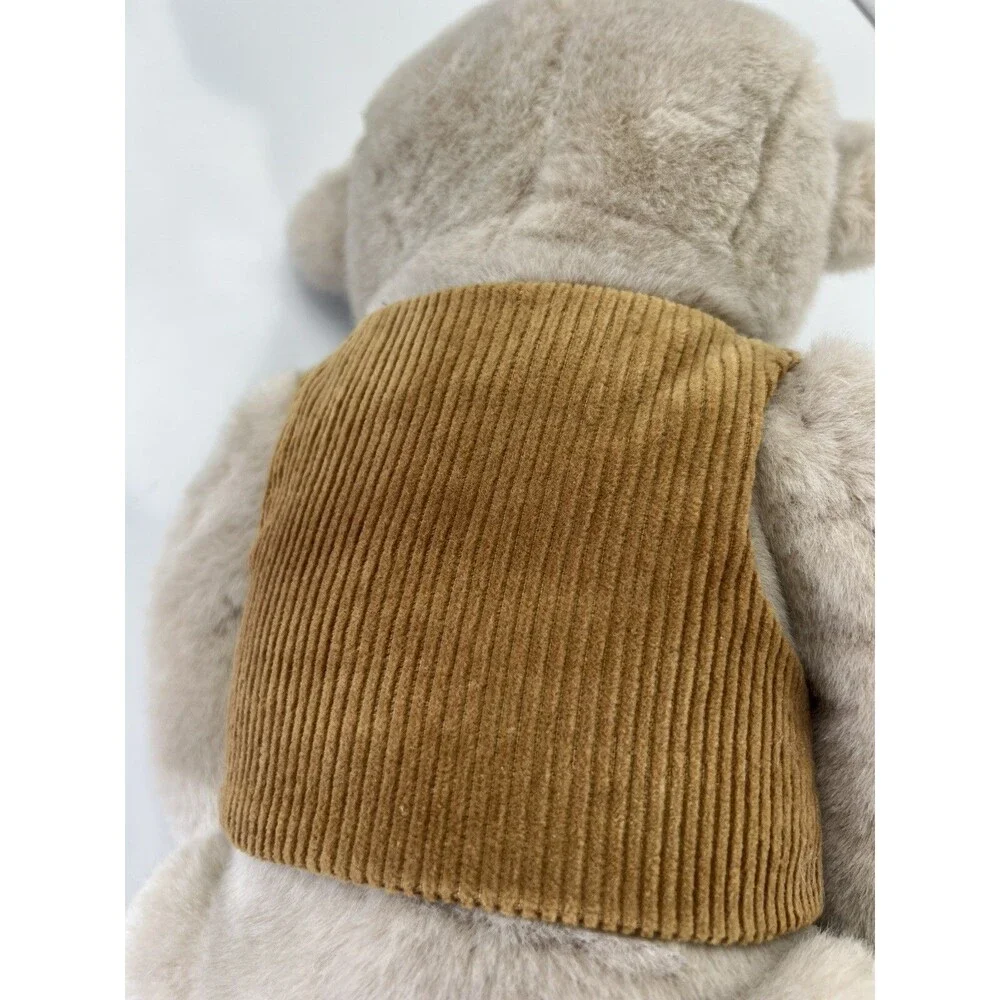 Vintage Dakin Teddy Bear Plush Stuffed Animal Mocha Corduroy Vest #24794 Plushie